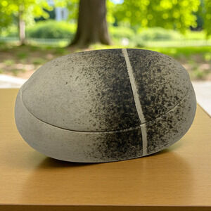 Vintage Kilkenny Ireland Studio Pottery Ceramic Box Pebble Rock Wishing Stone